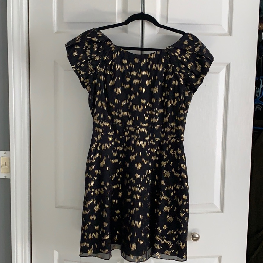 Bcbg Black And Gold Dress
